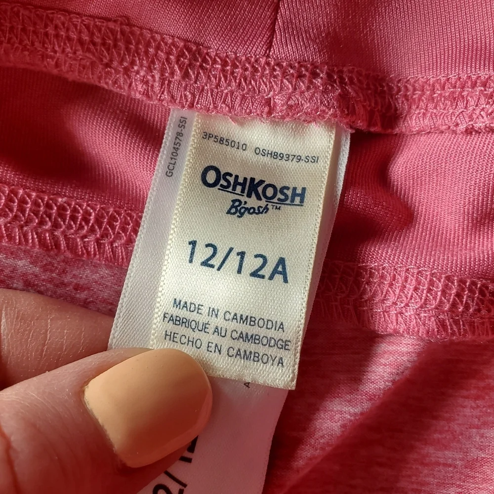 OshKosh B'gosh Girls Barbiecore Pink Active High-Rise Leggings Size 12 EUC